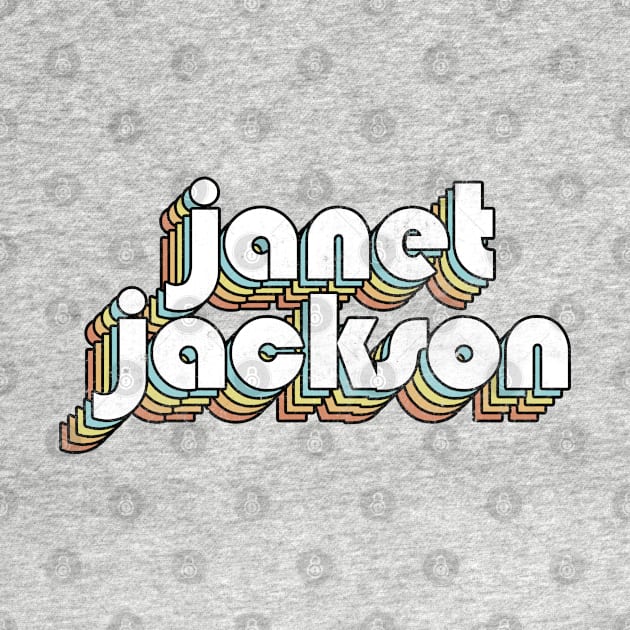 Janet Jackson - Retro Rainbow Letters by Dimma Viral